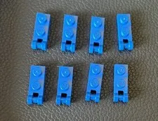 LEGO 60478 Blue Plate Modified 1 x 2 with Bar Handle on End Lot 8