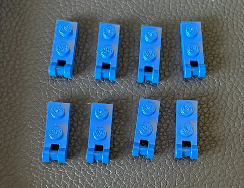 LEGO 60478 Blue Plate Modified 1 x 2 with Bar Handle on End Lot 8