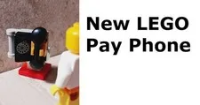 New LEGO Phone Set Pay Phone Old School Fun World 50's 60's 70's 80's The Cool