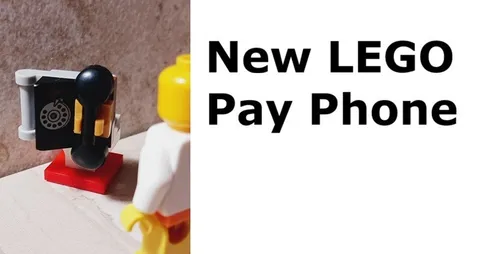 New LEGO Phone Set Pay Phone Old School Fun World 50's 60's 70's 80's The Cool