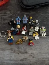 LEGO Disney Toy Story Minifigure Lot —  Buzz Lightyear Head + Woody Keychain