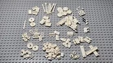 LEGO Lot of 100 White Modified Plates Tiles Round Finishing Detail Bricks