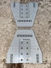 2x LEGO VEHICLE BASE 12X12X1 1/3 W/ 8X4 CENTER LIGHT BLUISH GRAY 43979 Lot