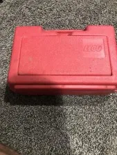 Vintage Lego 1980s Small Red Plastic Carrying Storage Case
