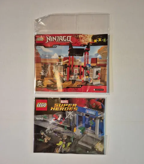 Lego Instruction Manuals lot Ninjango Masters of Spinjitzu, Marvel Superheroes