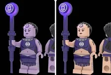 LEGO DC Comics Indigo-1 + Flesh Variant Lantern custom minifigure Set by Attic