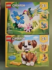 LEGO Creator 3 in 1 Playful Puppy Colorful Hummingbird Sets 336 Pieces Ages 8+