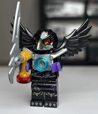 LEGO Razcal Raven Minifigure Silver Armor Legends of Chima 70000 850779 loc002