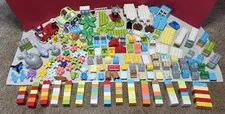 Huge Lot Of Assorted Lego Duplo Building Blocks 200+ Bricks Figures Animals Cars