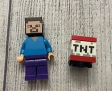 LEGO Minecraft Steve with TNT Minifig