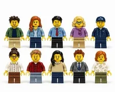 LEGO People Lot of 10 Random Adult Minifigures Town Citizens Clean Genuine