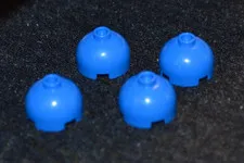 (4) 2x2 Blue Rounded Top Dome Bricks ~ New Lego Parts ~