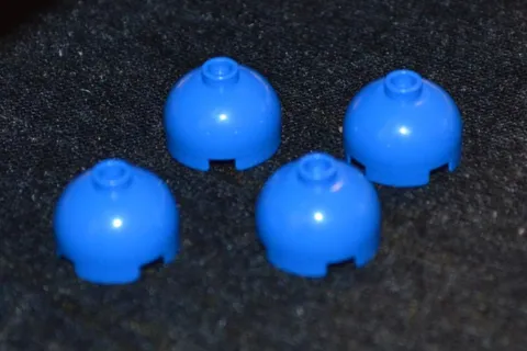 (4) 2x2 Blue Rounded Top Dome Bricks ~ New Lego Parts ~