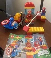LEGO Duplo Super Heroes Lab 10921 100% COMPLETE w/America Spider-Man Iron Man