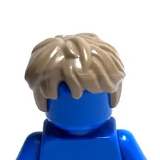 Lego - Minifigure Hair - Dark Tan Blonde, Messy, Wavy, Bangs