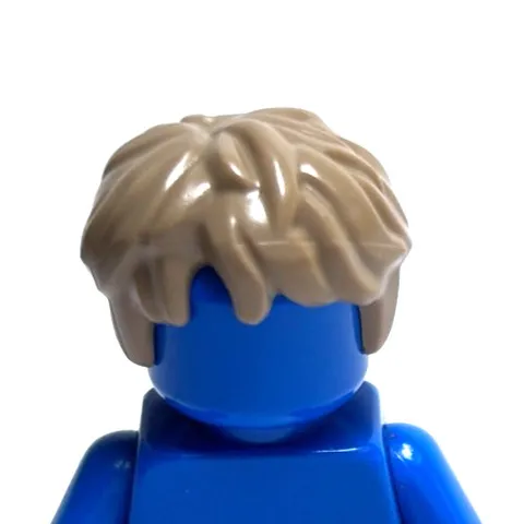 Lego - Minifigure Hair - Dark Tan Blonde, Messy, Wavy, Bangs