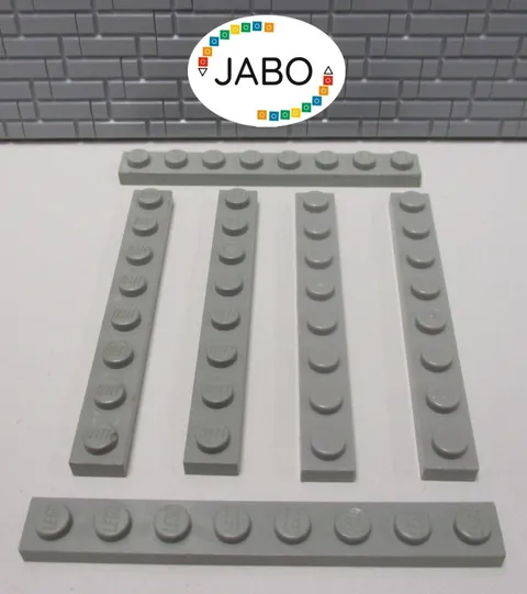 (J8/5/1) LEGO 6x3460 Plate Flat 1x8 Vintage Light Grey