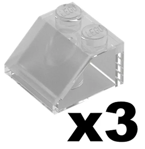 Lego SLOPE Trans-Clear 2 x 2 Part 35277 Qty 3 TR1