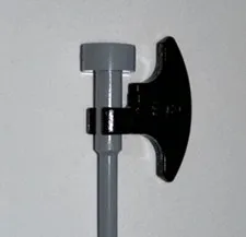 Lego Parts 53454 Minifigure Weapon Axe Head With Clip Black