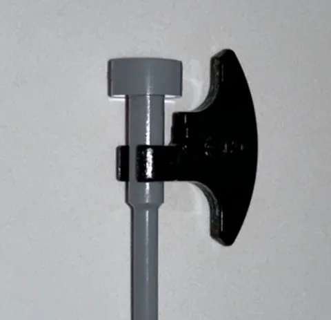 Lego Parts 53454 Minifigure Weapon Axe Head With Clip Black