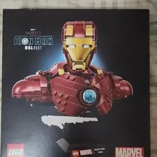 LEGO Marvel Iron Man Mark 4 MK4 Bust Set 76327 (436 pcs) w/ Display Stand, 18+