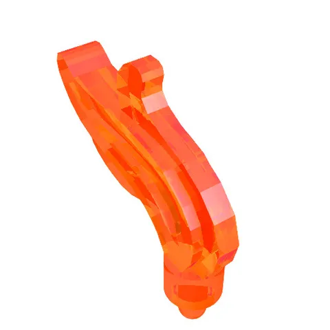 LEGO® Part 64647  Plume Feather Triple Compact / Flame / Water with Small Pin
