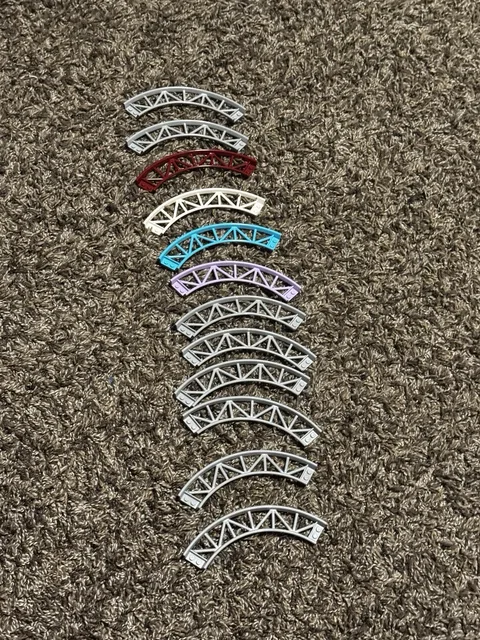 Curved Lego Roller coaster Track 12pcs