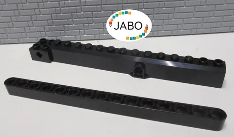 (J5/13/9) LEGO 257779 Boom Crane Arm Black with 32278 Lift Arm Black
