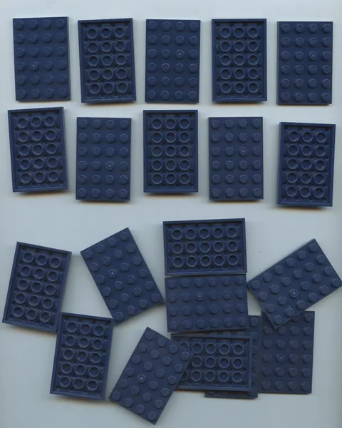 LEGO x 20 Dark Blue Plate 4 x 6 3032