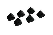 6 Lego® TRAIN Railway 9V RC Substructure Slope Inverted 2x2 BLACK