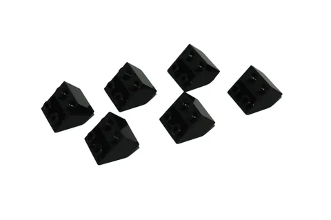 6 Lego® TRAIN Railway 9V RC Substructure Slope Inverted 2x2 BLACK