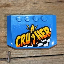 LEGO City Blue Wedge 4x6x2/3 Triple Curved CRUSHER Pattern Sticker 52031pb148