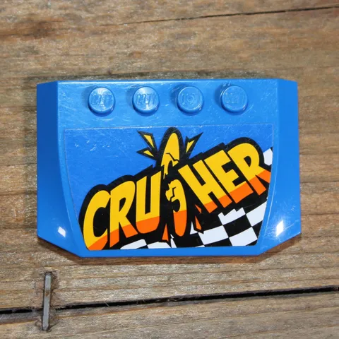 LEGO City Blue Wedge 4x6x2/3 Triple Curved CRUSHER Pattern Sticker 52031pb148