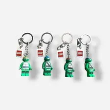 Lego Teenage Ninja Turtle Minifigure Keychain Set 2013 Great Condition