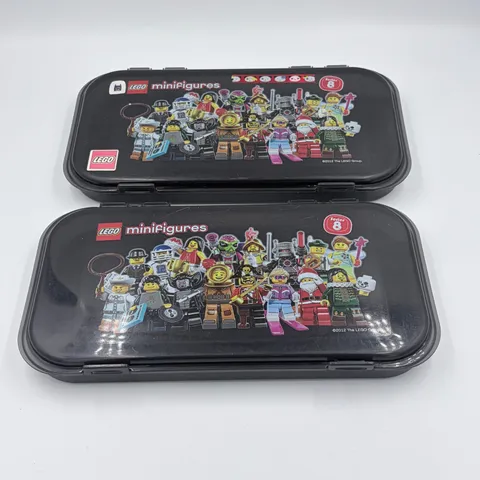 2012 Lego Minifigures (2) Storage Cases Series 8 Tray For Mini Figures
