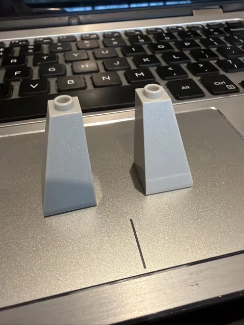 LEGO 3685 LIGHT GRAY SLOPE BRICK 75 2x2x3 DOUBLE CONVEX QTY 2 PIECES