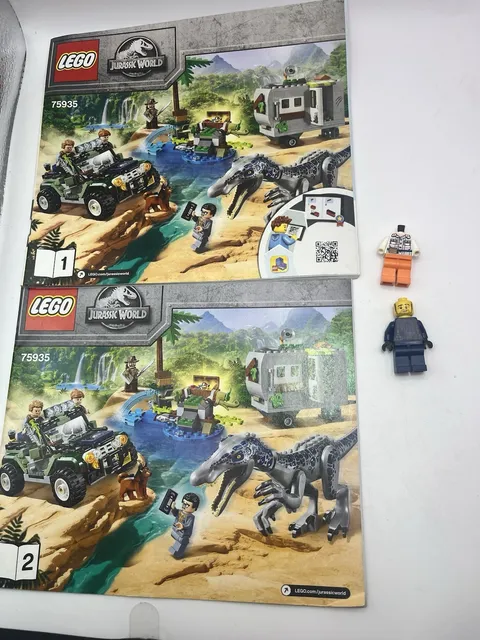 Jurassic World 75935 Lego Manuals Instruction Booklets Set of 2, 3 Minifigs