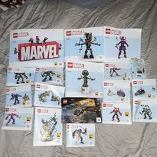 LEGO Marvel Illustrated Instruction Manual Booklet Lot English MPN 76313 76249