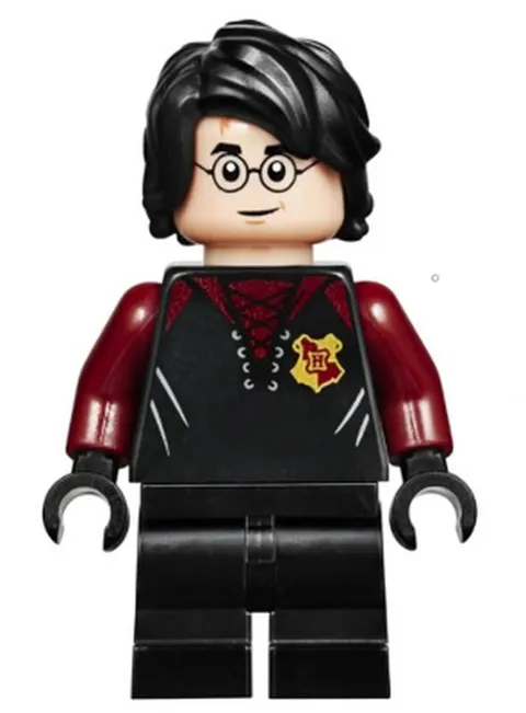 Harry Potter - Black and Dark Red Uniform, Medium Legs - Used LEGO