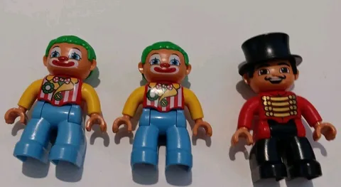 Lego Duplo Circus Figures Ringmaster Clown Minifigure Lot 3 Total 
