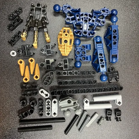 Lego Bionicle Brutaka 8734 Lot Of Rare Exclusive Dark Blue Gold And Silver Parts