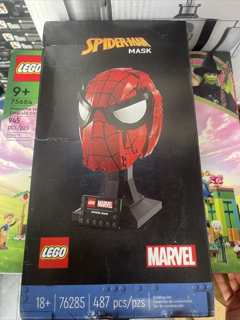 Lego Marvel #76285 Spider-Man Mask - Retired - Brand New DAMAGED BOX