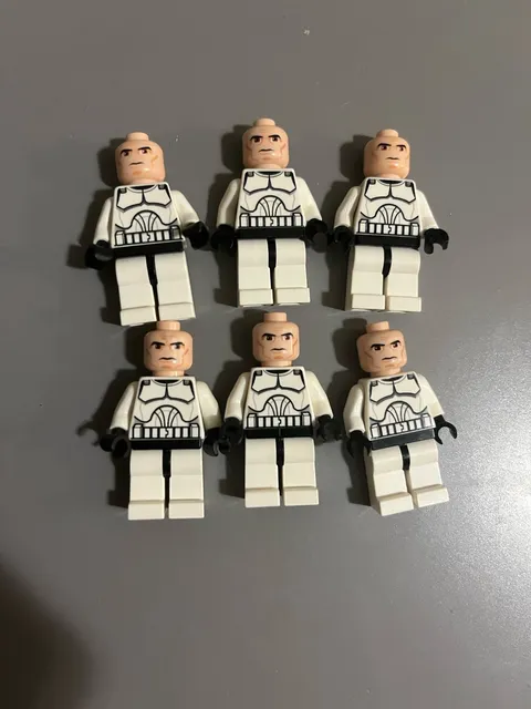 Lego Star Wars Minifigure Lot Phase 1 Clone Wars Minifigures No Helmets Lot Of 6
