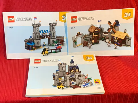 LEGO 31168 Creator 3 In 1 Medieval Horse Knight Castle Instruction Manuals Only