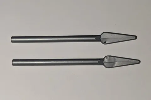 Lego Lot Of 2 Flat Silver Weapon Pike Spear Castle Minifigure Piece Part #93789