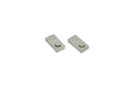 2 Lego® 9V TRAIN Railway Electricity Conductive Plate 2x1 WHITE