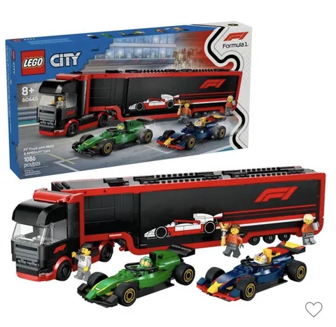 NEW SEALED LEGO 60445 F1 Truck with RB20 & AMR24 F1 Cars - City Formula 1 2025