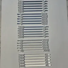 25X NEW LEGO 42445 Trans Clear Bar 12L 1 X 2 Plate End Solid Studs Round End