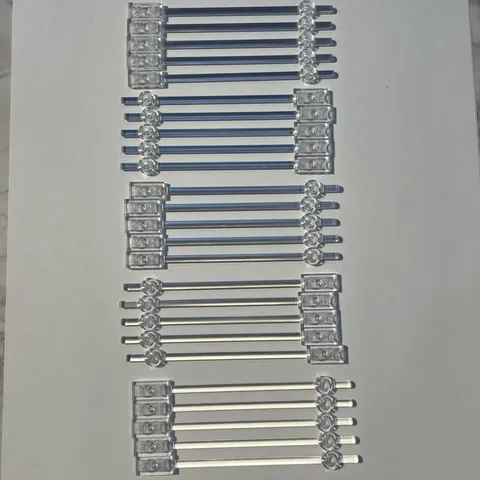 25X NEW LEGO 42445 Trans Clear Bar 12L 1 X 2 Plate End Solid Studs Round End
