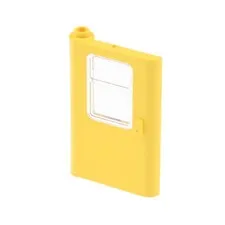 1x LEGO Tile 1x4x5 Yellow Left Transparent White Train 4183 418124 4181